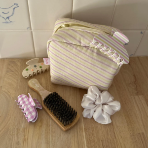 Emi Jay Linen Pouch in En Route - Лляна косметичка "En Route"